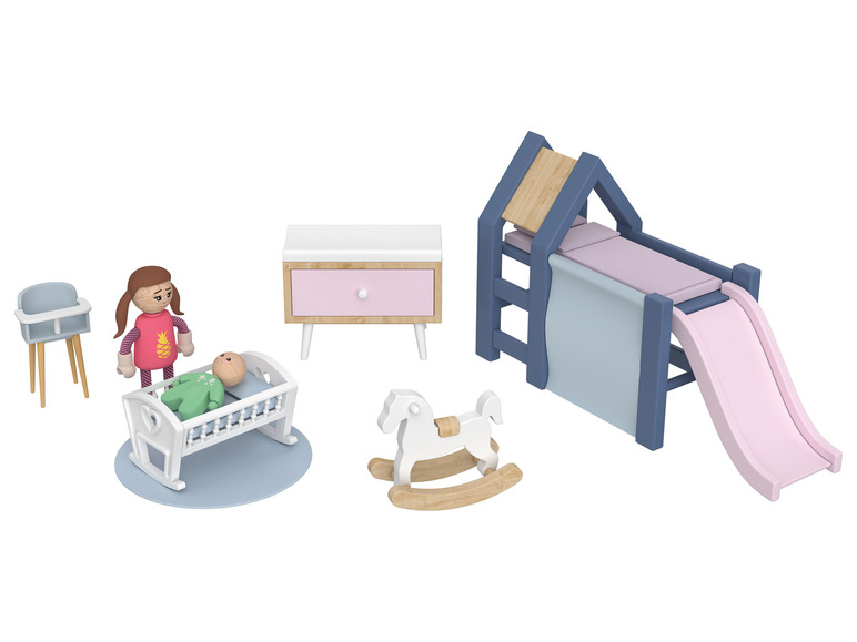 Houten poppenhuis-accessoires