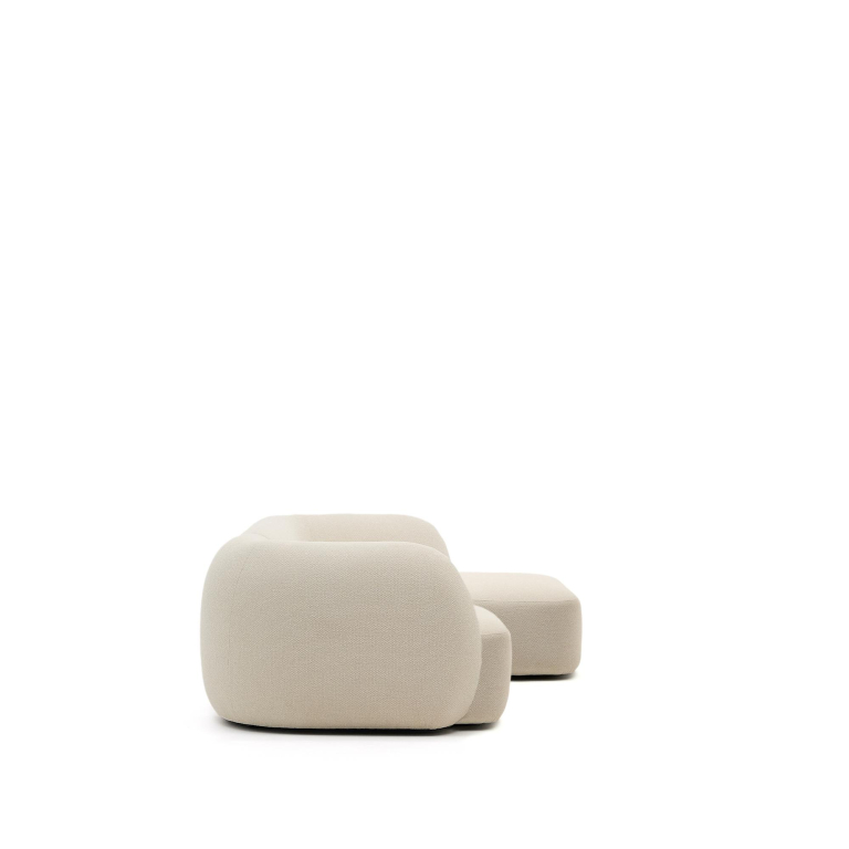 Kave Home Martina 3-zits bank met chaise longue links ecru