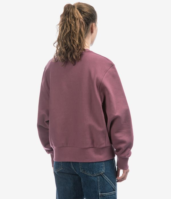 Carhartt WIP W' American Script Sweatshirt women (dusty fuchsia) online kaufen | skatedeluxe