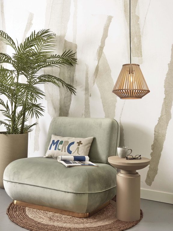 Good&Mojo Merapi hanglamp Ø30 naturel/zwart