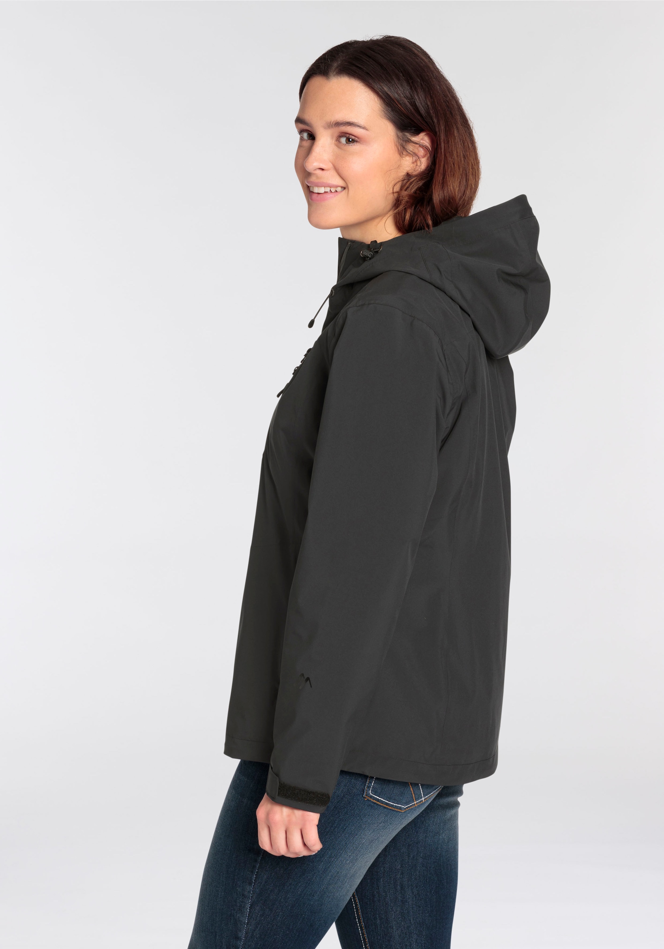Maier Sports Funktionsjacke mit Kapuze Wasserdichte Übergangsjacke, auch in grossen Grössen erhältlich