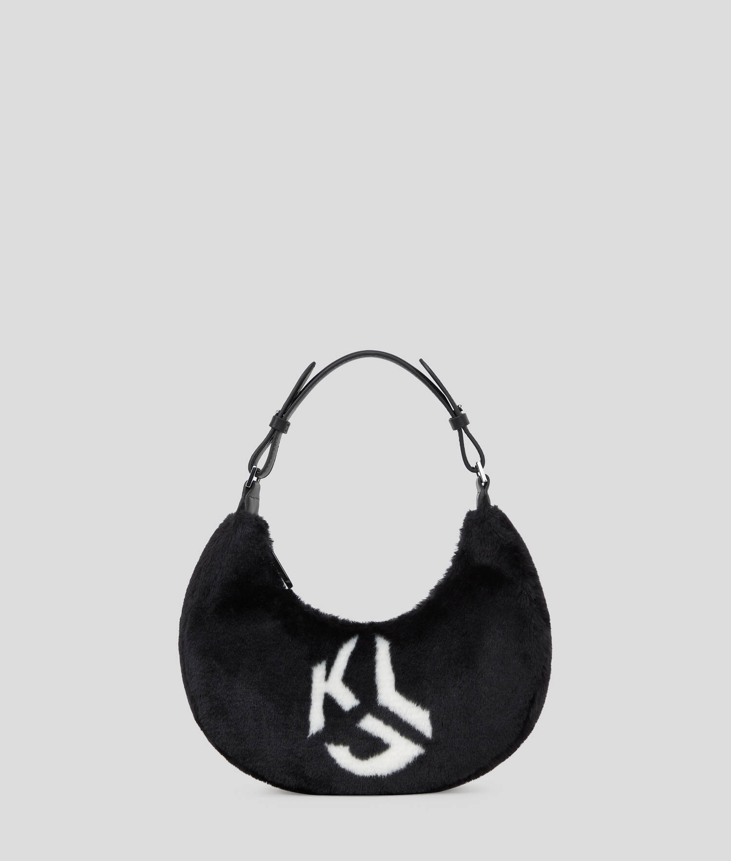 SAC PORTÉ ÉPAULE DEMI-LUNE EN FAUSSE FOURRURE KLJ