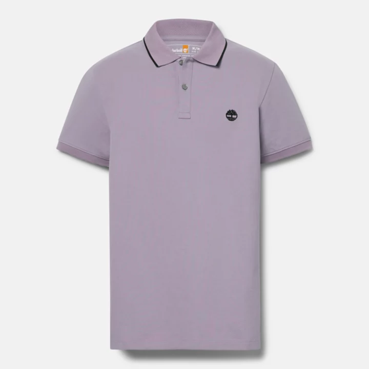 Polo à col imprimé Millers River pour homme en violet