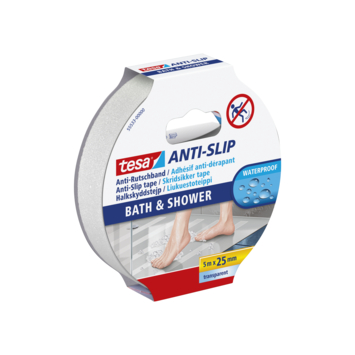 Tesa anti-slip tape douche transparant 25 mm x 5 m