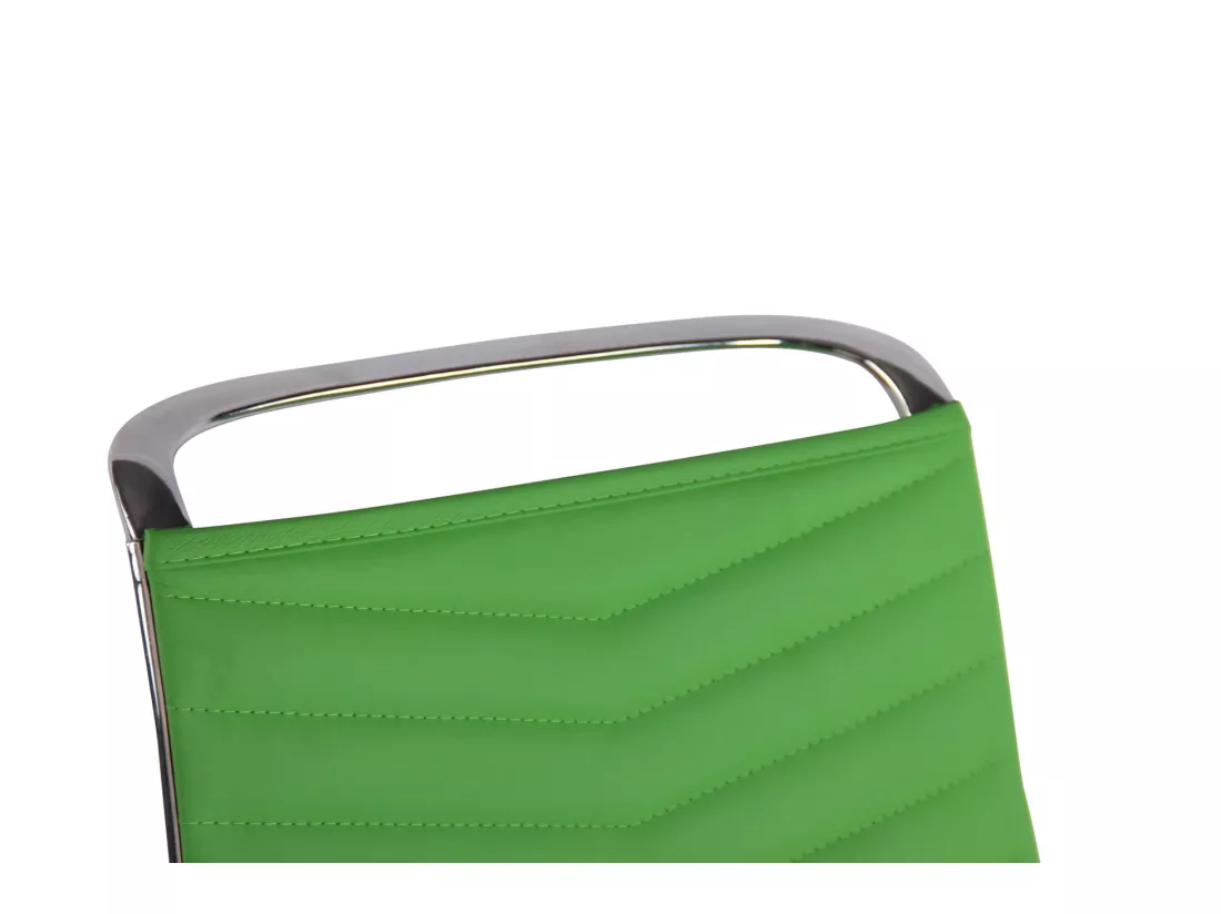 Chaise de bureau - Similicuir & Métal chromé - Vert - Batley