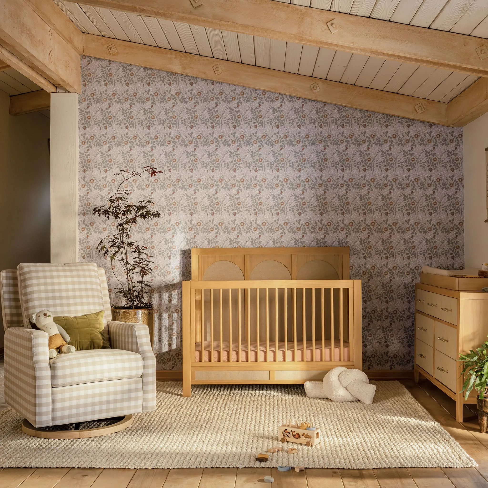 DaVinci Couchette Convertible 4-en-1 Eloise - Miel et Tissu Eco-Weave