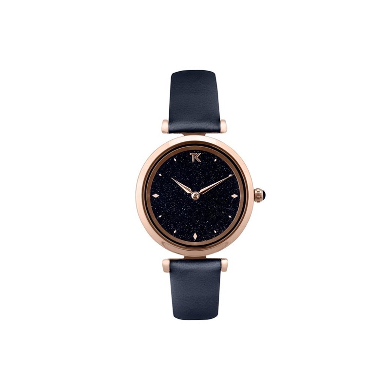 Montre Trendy Kiss en Cuir Femme Bleu