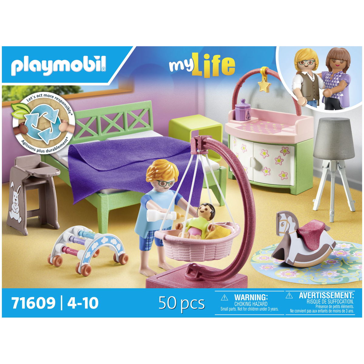 PLAYMOBILPLAYMOBIL   My Life 71609 Schlafzimmer mit Babyspielecke