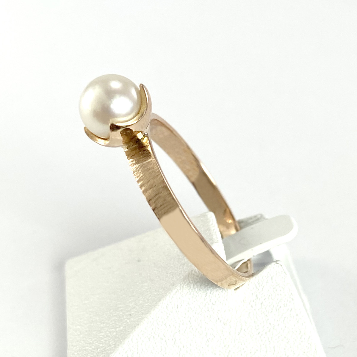 Bague d'occasion or 750 rose perle de culture