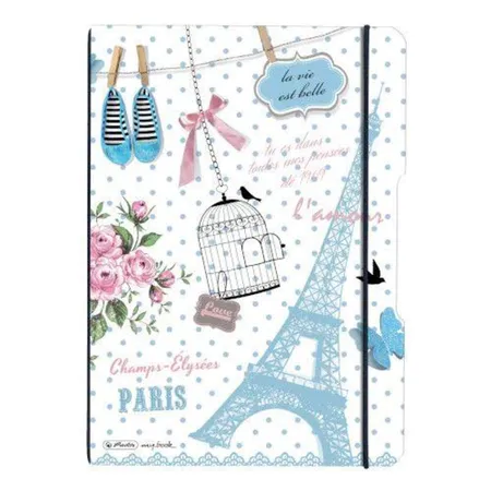 Herlitz Notizheft PP A4 Flex Paris kariert liniert