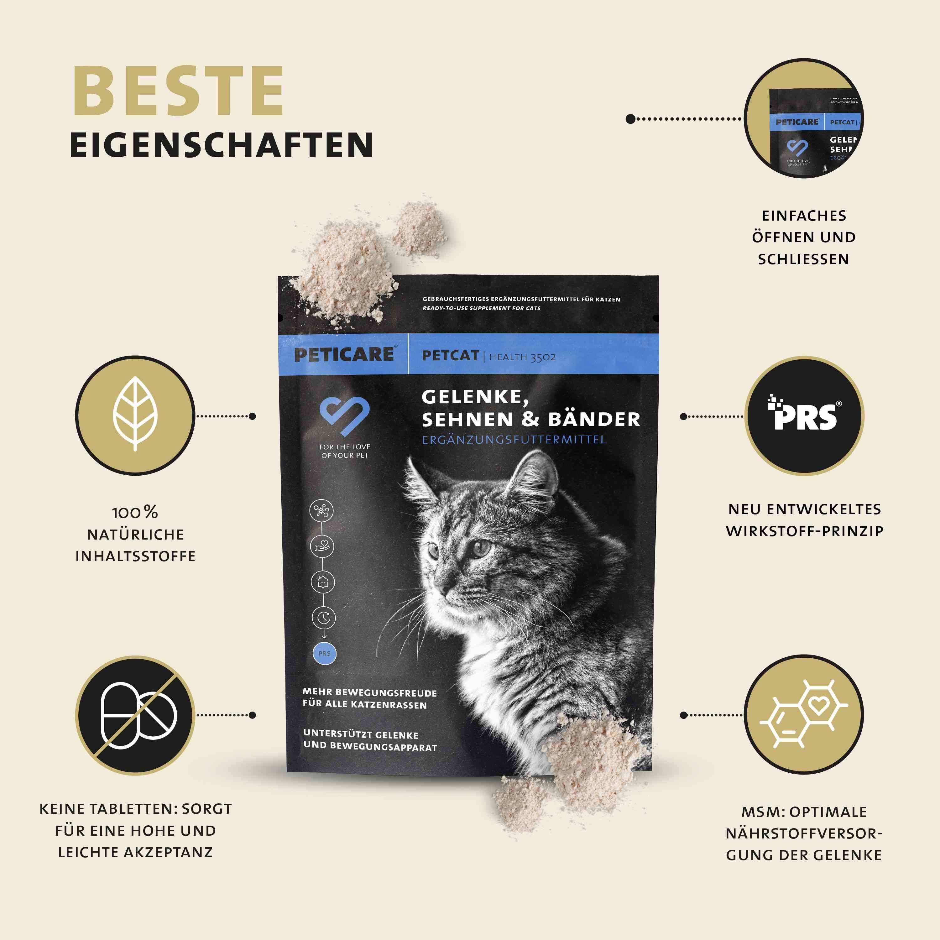 Peticare Gelenke Pulver-Mix für Katzen