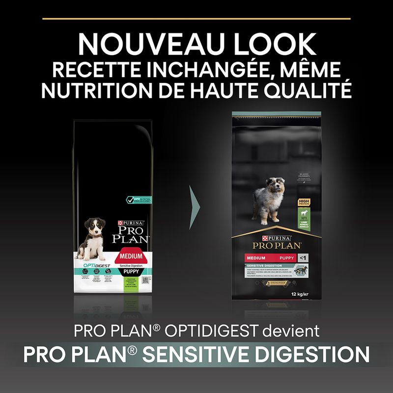 PURINA PRO PLAN Medium Puppy Sensitive Digestion agneau