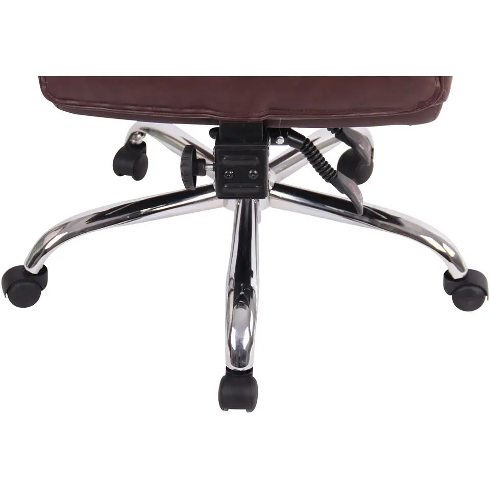 CLP Bureaustoel Oxygen chroom Frame - Kunstleer - bordeauxrood