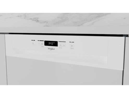 WHIRLPOOL - Lave vaisselle encastrable 60 cm WBC3C26, 8 programmes, bandeau blanc