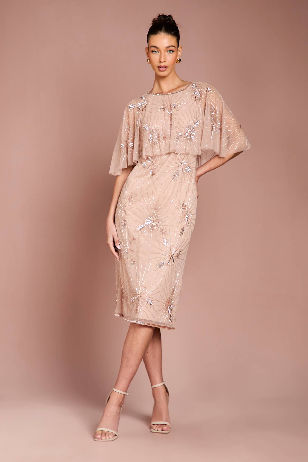 Coast Robe Midi Cape à Ornements Floraux