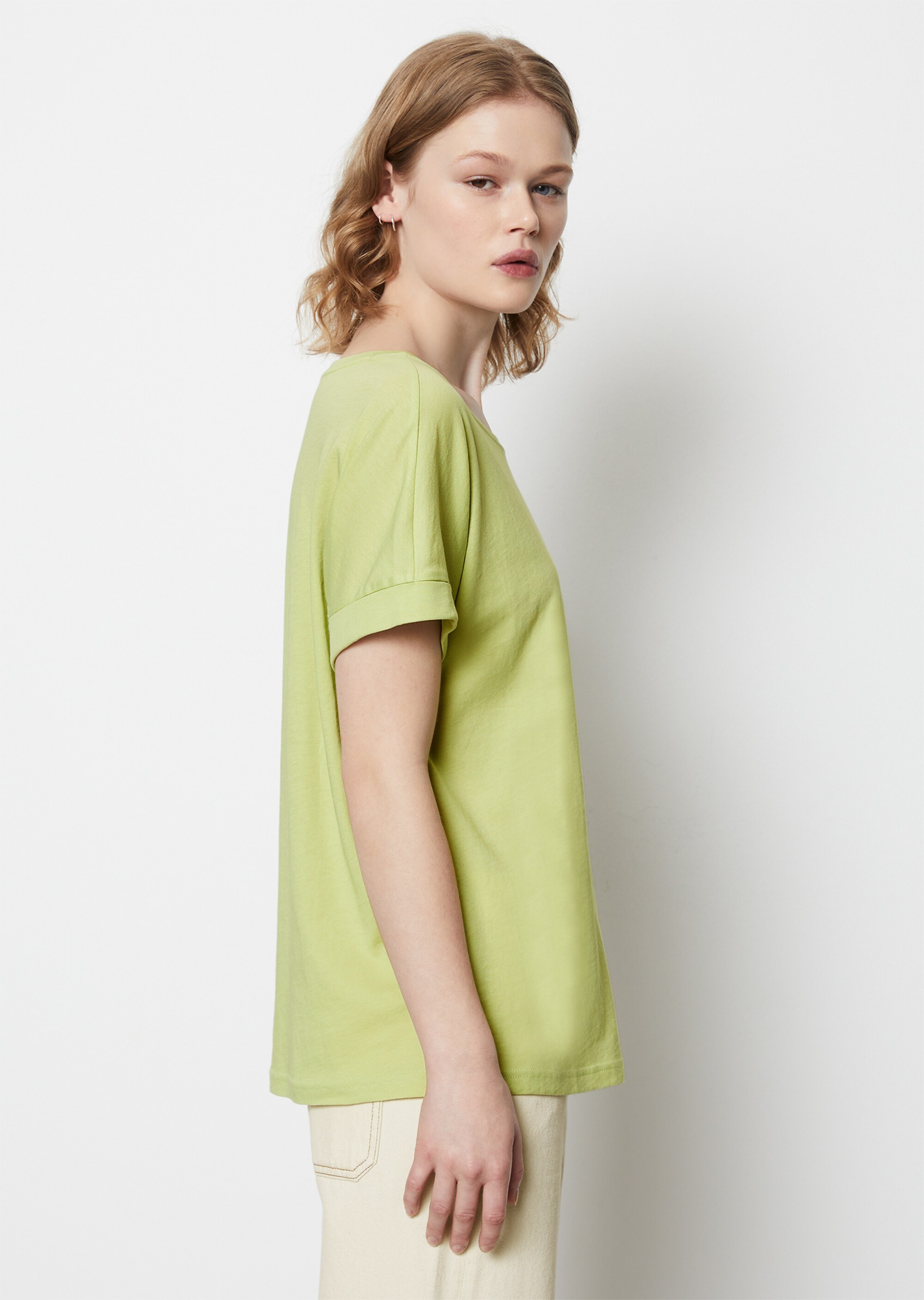 T-Shirt regular mit fixiertem Ärmelaufschlag