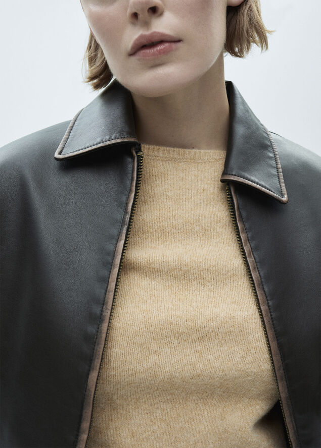 MANGO SWEATER. -- SEEDS Medium brown