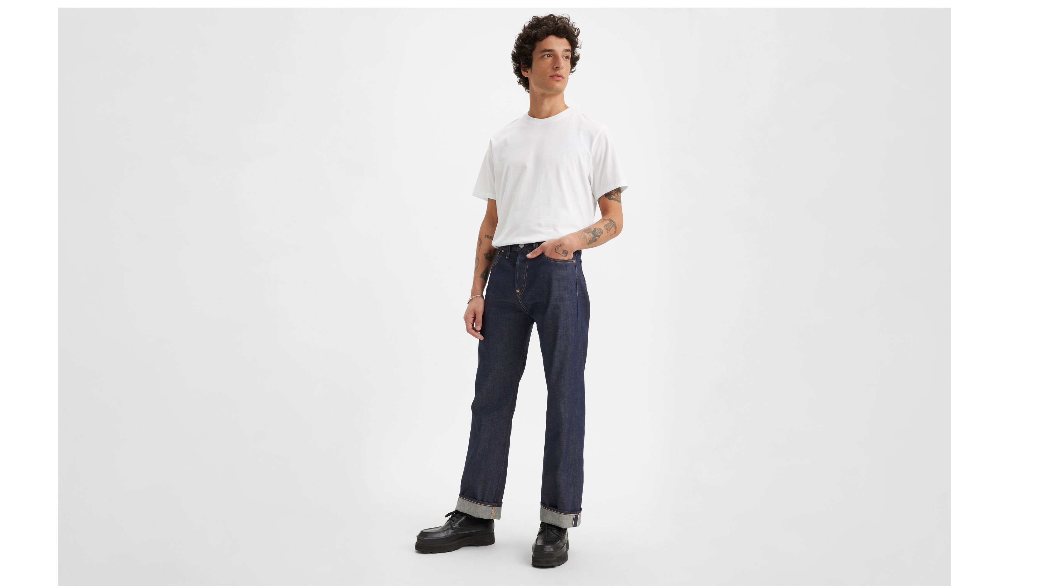 Jean 501® 1937 Levi's® Vintage Clothing - Dark Indigo Organic 1937 - Bleu