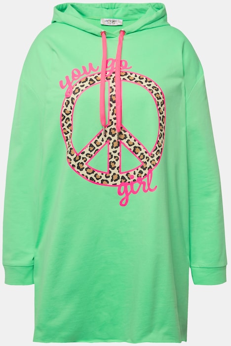 Sweatshirt, PEACE Zeichen, Rundhals, Langarm