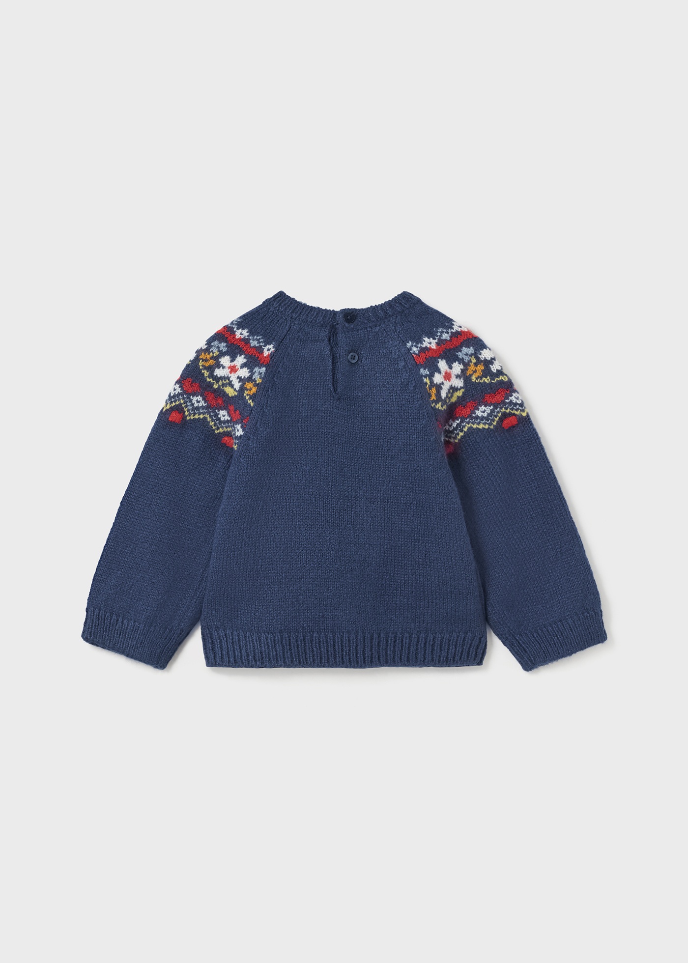 Malha para bebê com borda jacquard