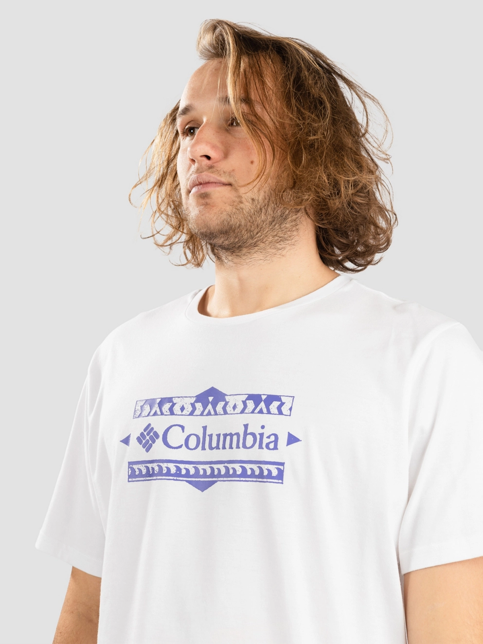 Columbia Explorers Canyon Back T-Shirt wht bordered beauty grap