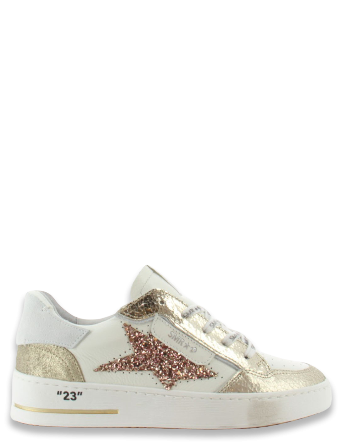 semerdjian Baskets de Ville Femme Ale 11813 Blanc & Or