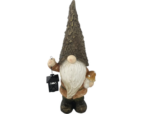 Decoratief kabouterbeeldje, oranje, 65 cm hoog, bruin
