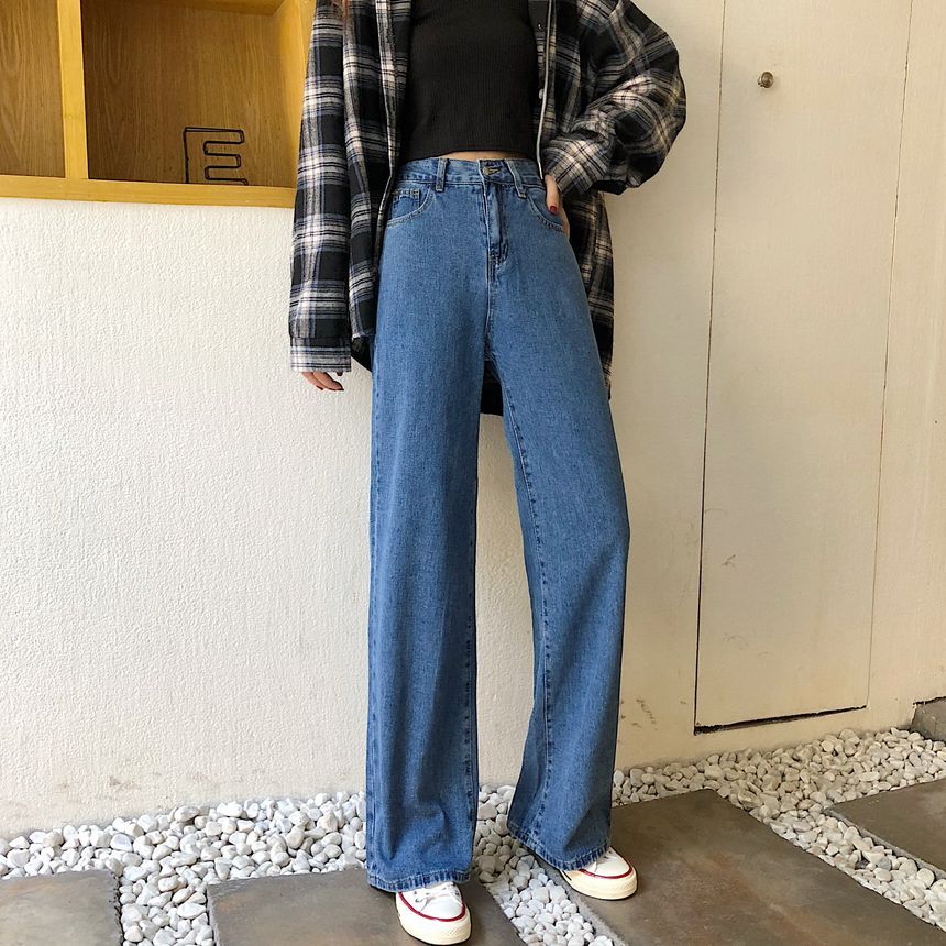 Iduna - High-Waist Wijde Jeans