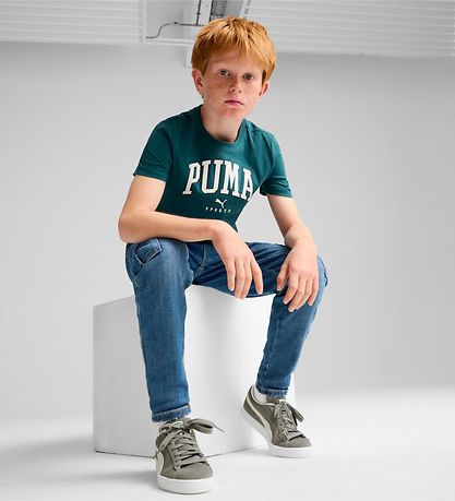 Puma T-shirt - Squad Big Graphic Tee - Cold Green
