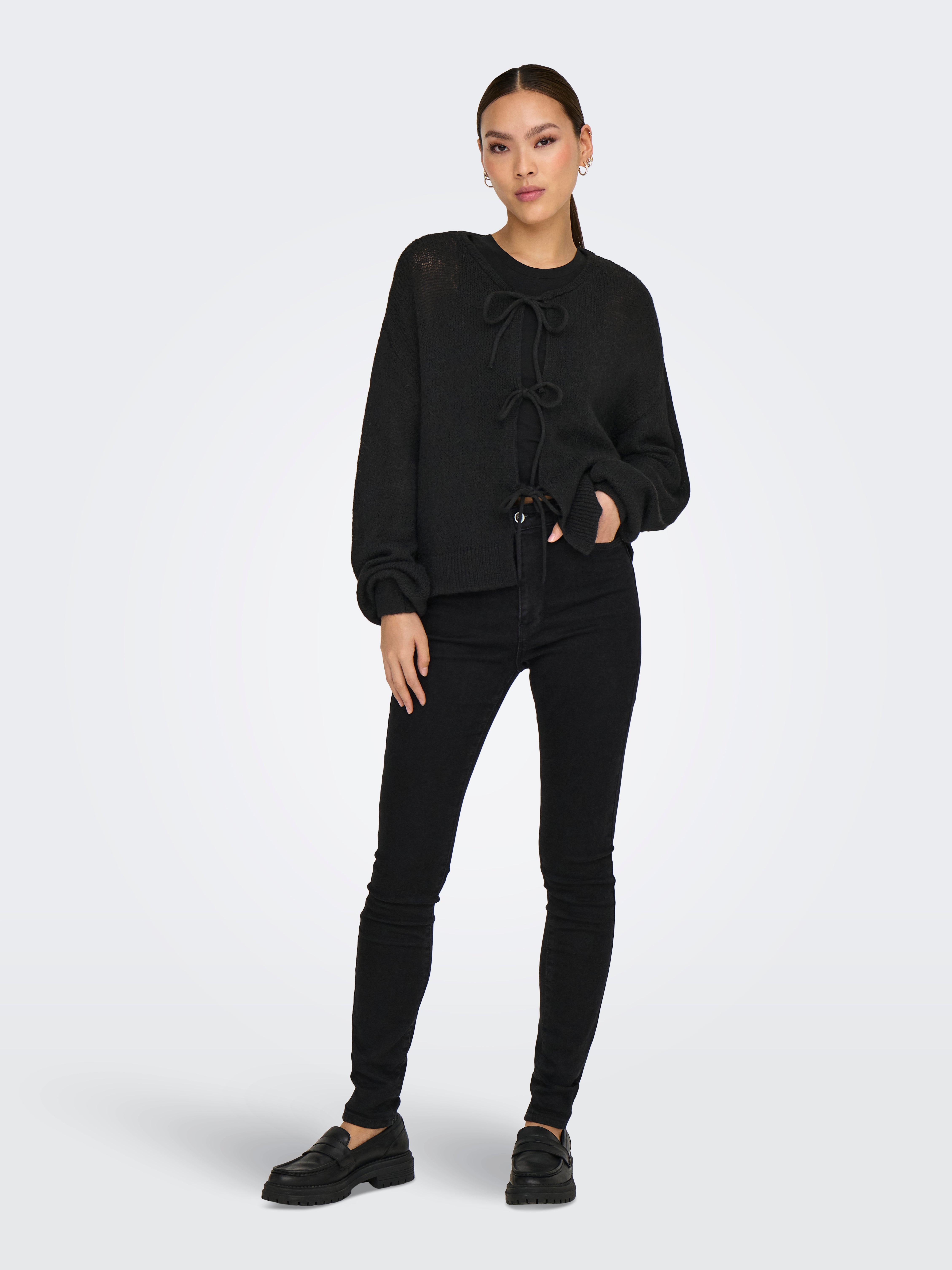 ONLMULINE Strickjacke Black