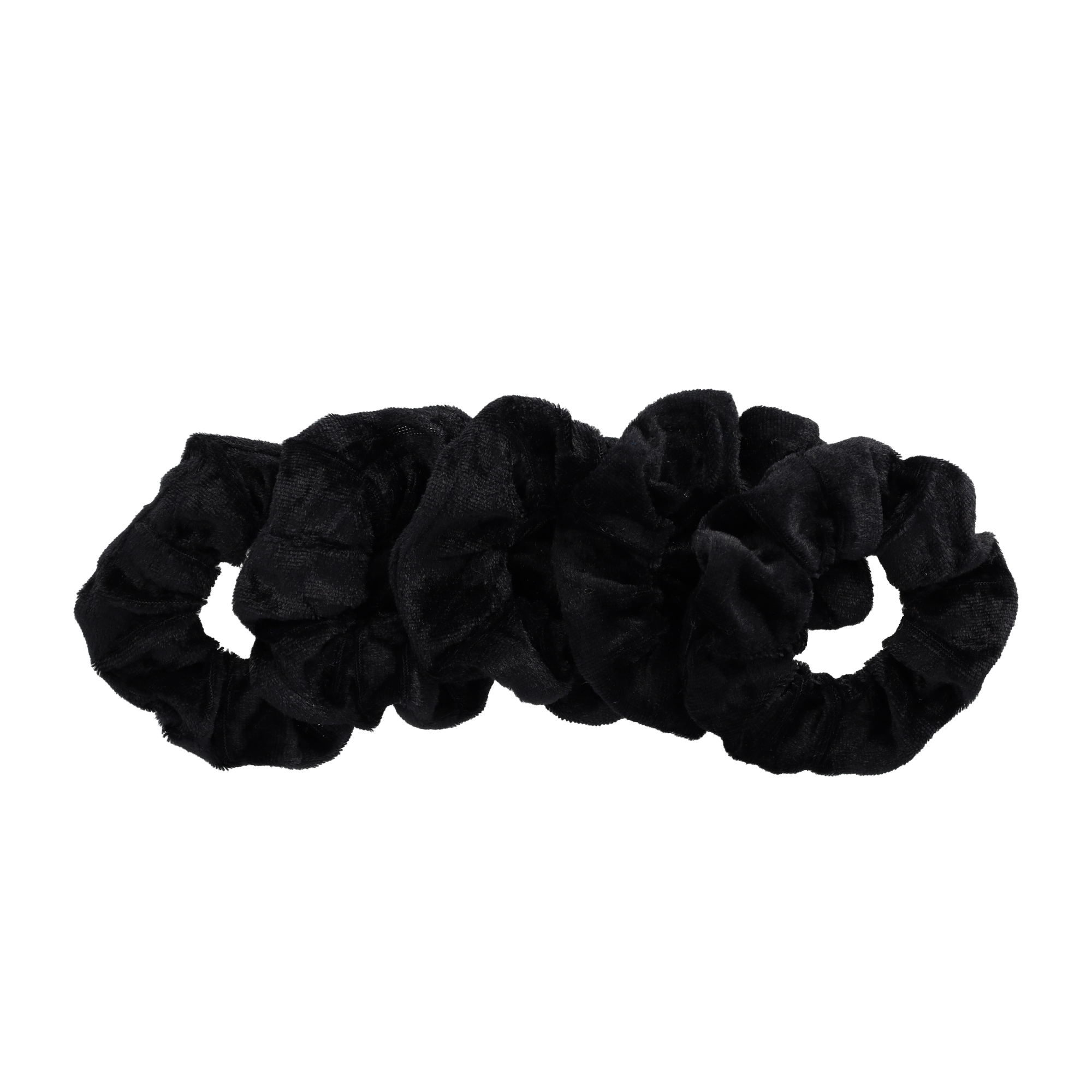 (5er Set) Scrunchies Elastisches Samt Haargummi Haarband - Schwarz