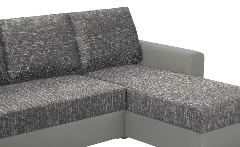 Ecksofa Navarra Grau, Silbergrau rechts