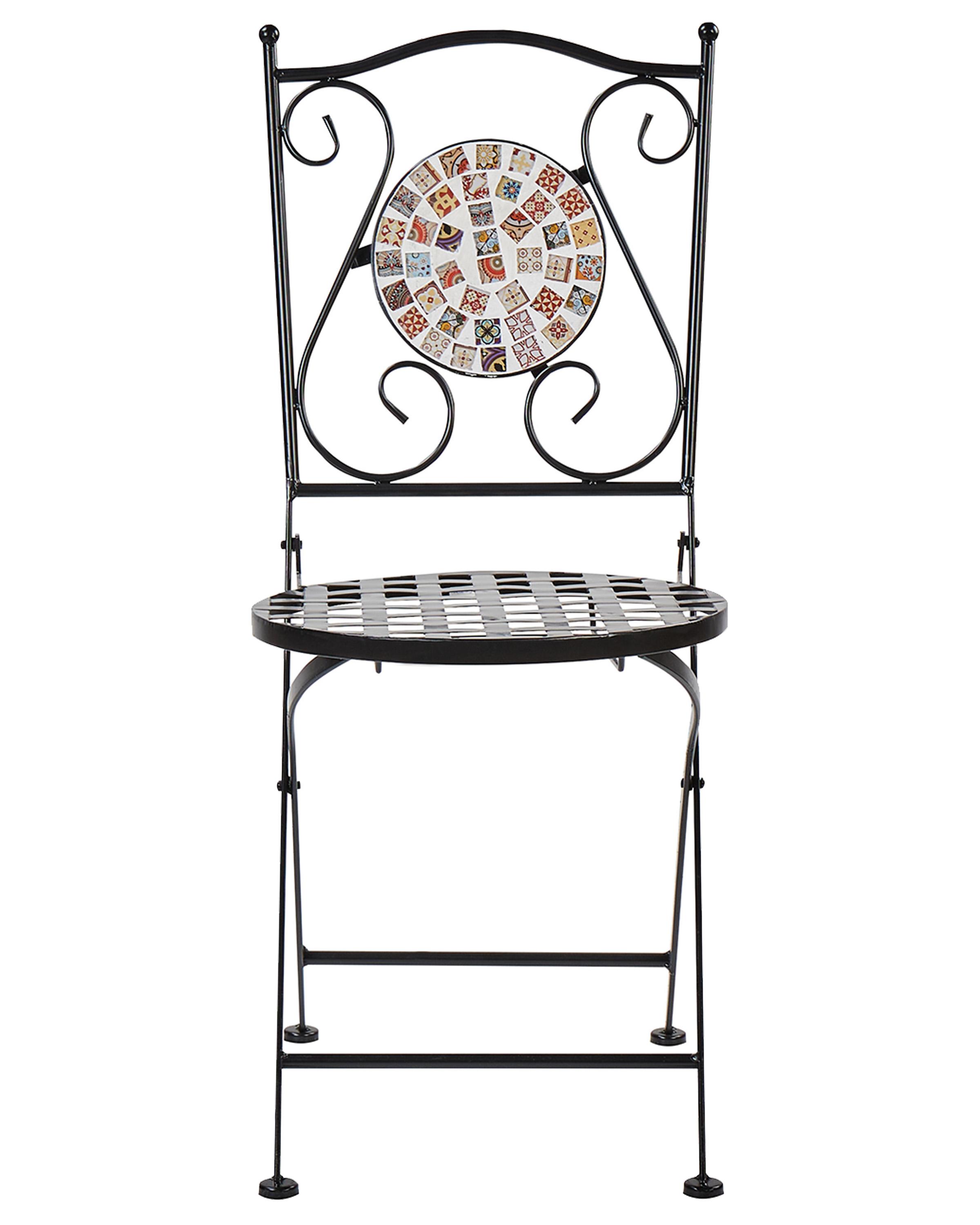 Set van 2 tuinstoelen CASARIO Metaal Zwart