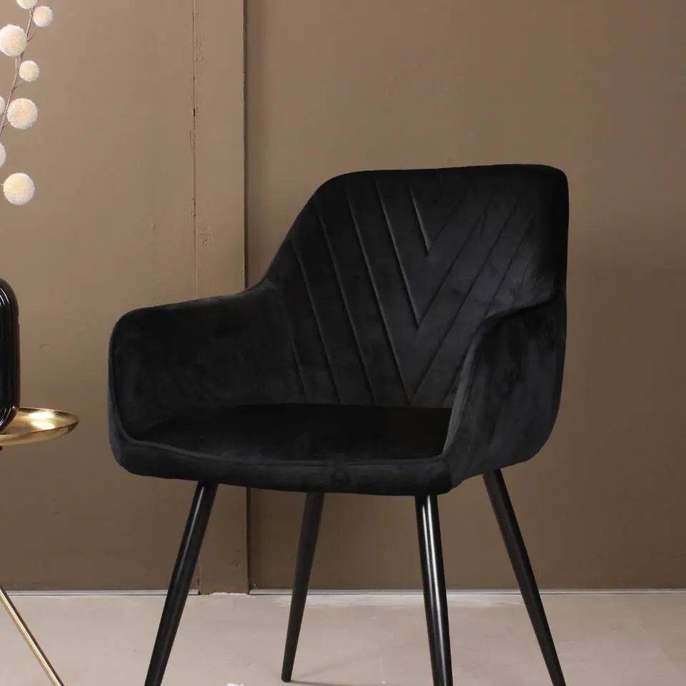 DS4U - Gaby armstoel velvet zwart