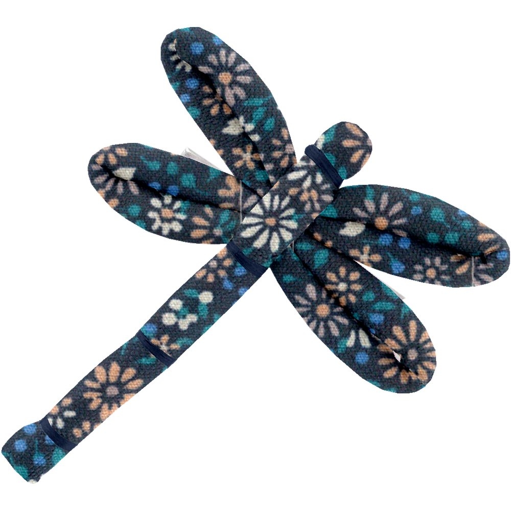 Barrette Libellule Paquerette Marine