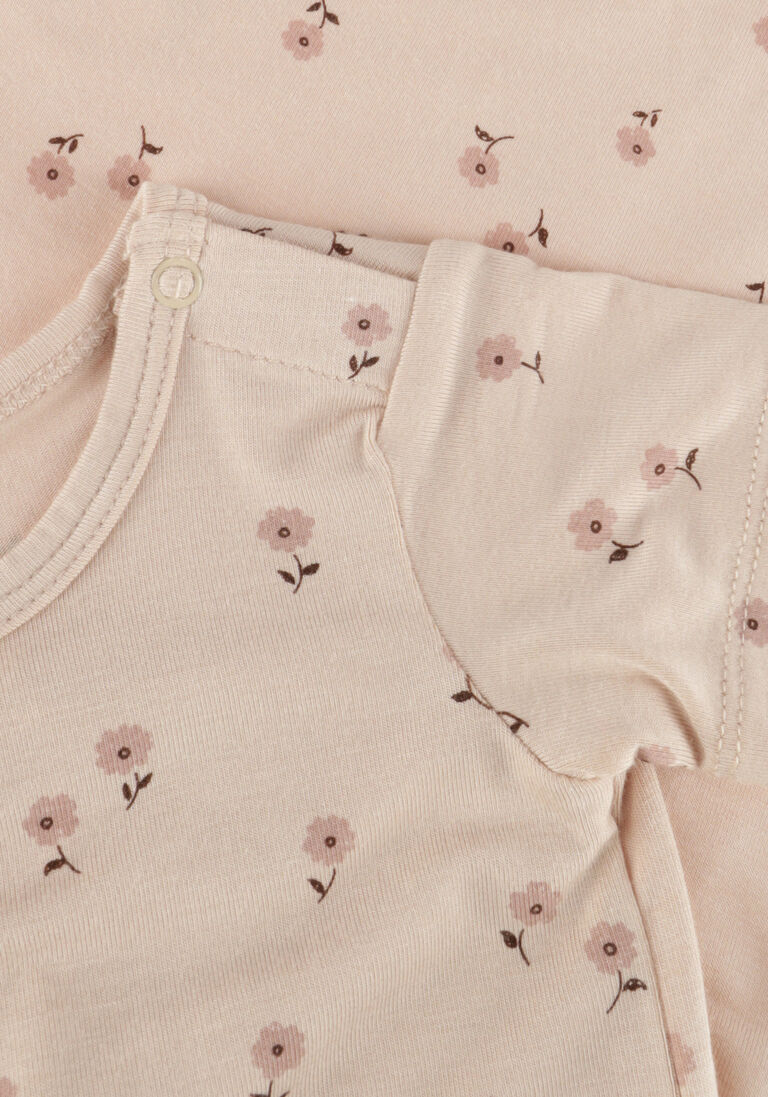 QUINCY MAE beige quincy mae  bamboo short sleeve bodysuit
