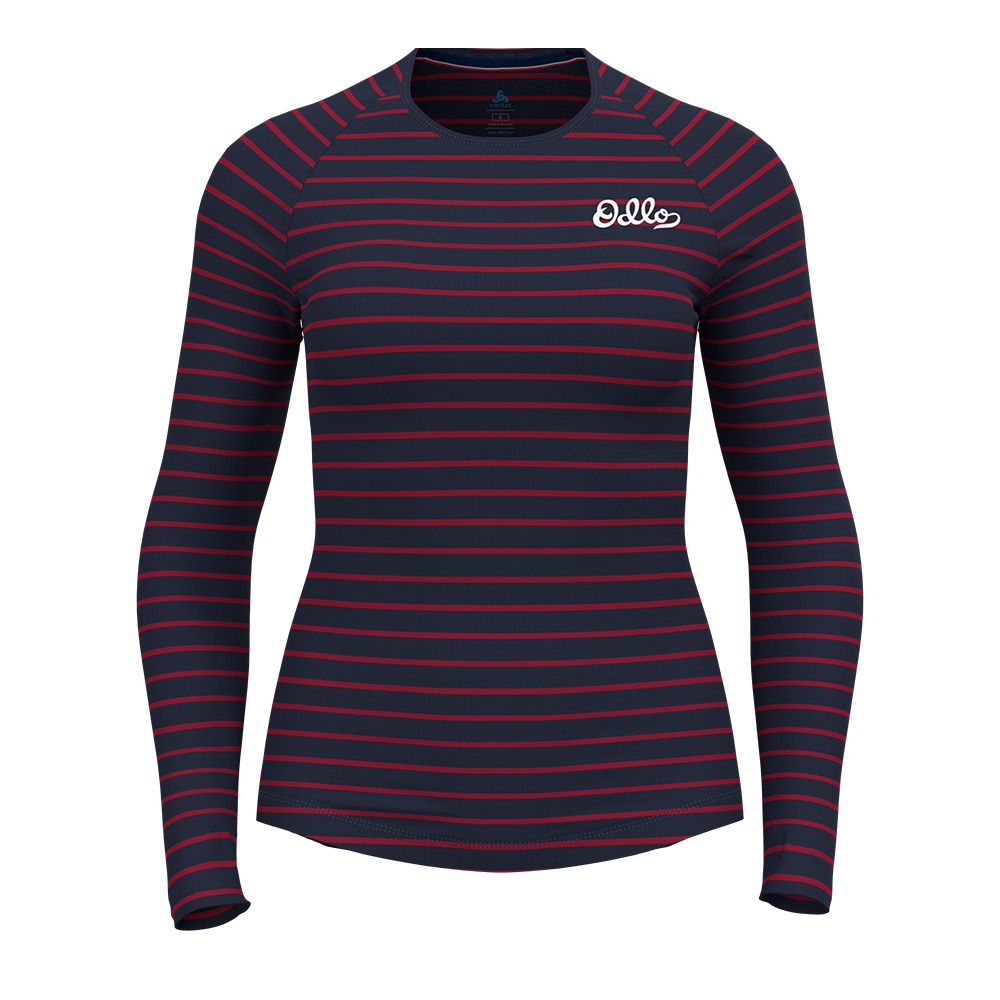 Odlo ACTIVE WARM ORIGINALS ECO - Sous-couche Femme dark sapphire - sundried tomato