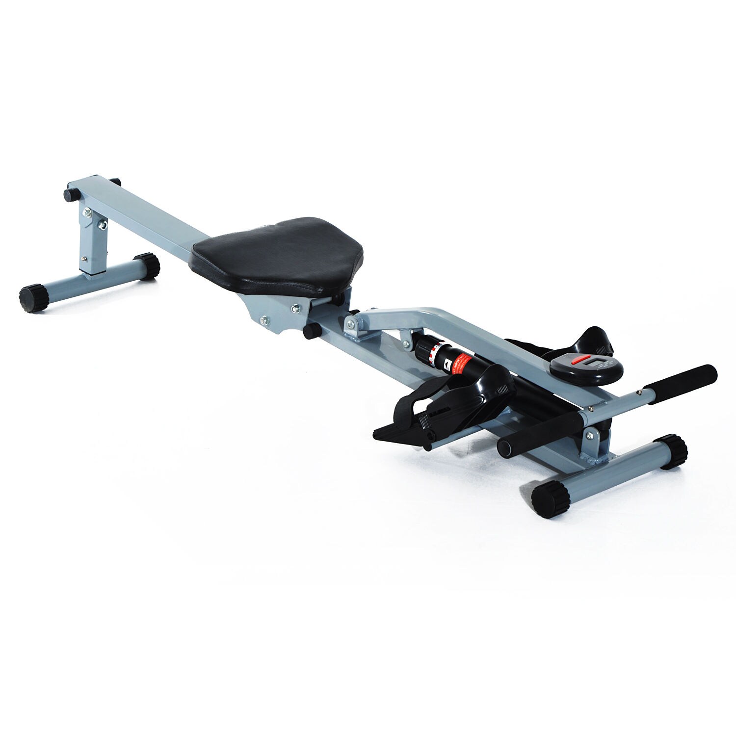 HOMCOM Ruderzugmaschine mit LCD Display grau, schwarz 130 x 67,5 x 67 cm (LxBxH)