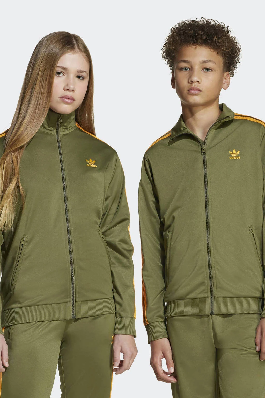 adidas Originals Adicolor Firebird jack olijfgroen/geel