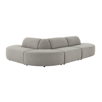 Modulaire bank Lieve eindstuk hoek links groot model taupe stof