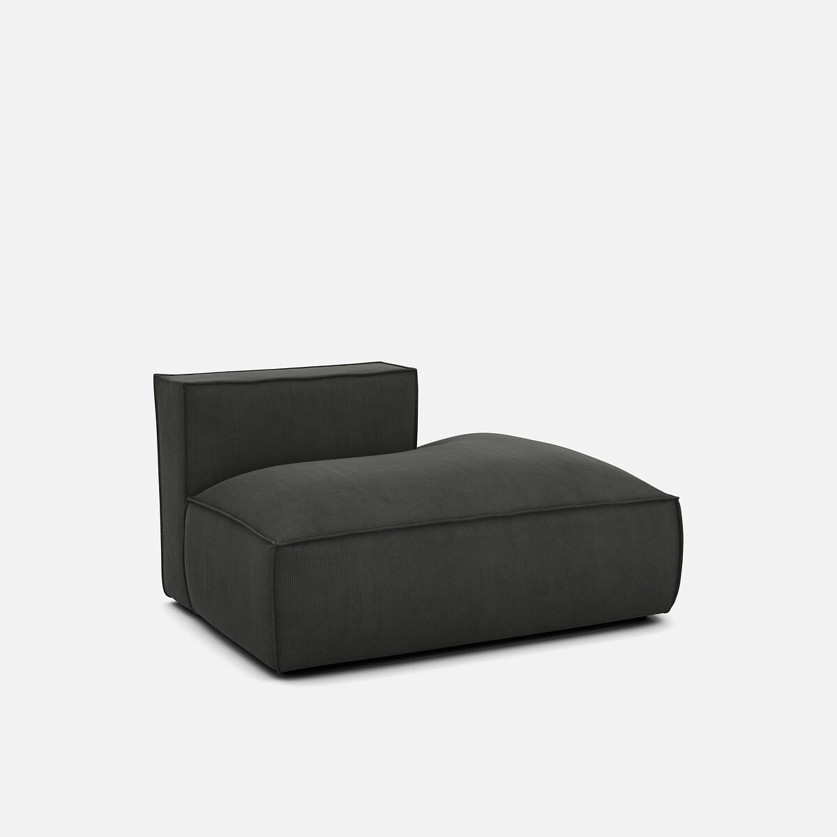 LA REDOUTE INTERIEURS<br>Sofá lounge, direito, veludo cotelê, Seven