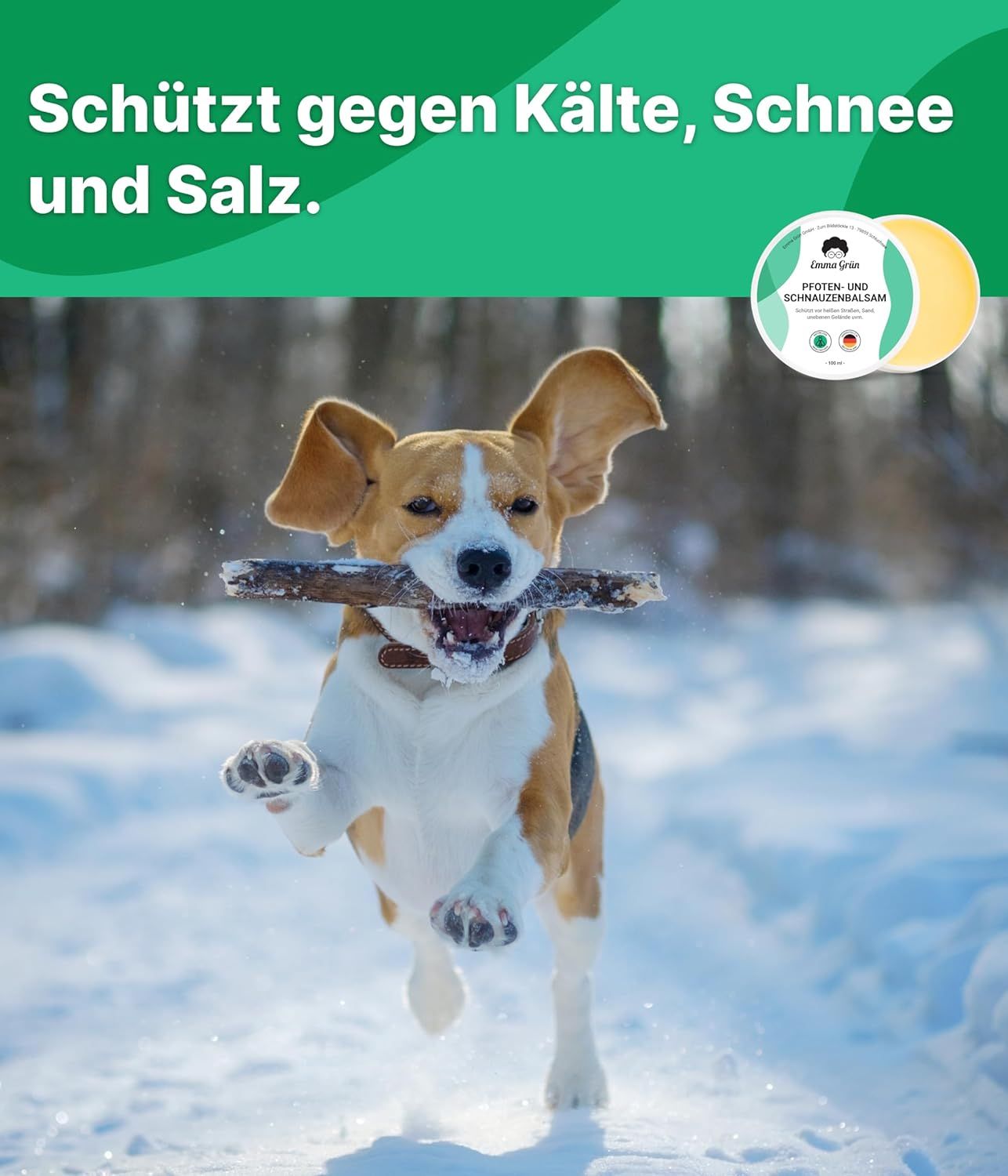 Emma Grün® Pfoten- und Schnauzenbalsam mit Propolis & Bienenwachs