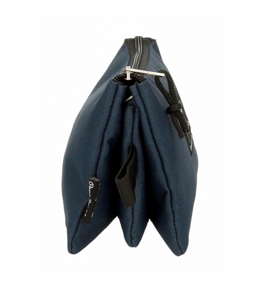 Estojo Pepe Jeans com três compartimentos 6334326 azul marinho