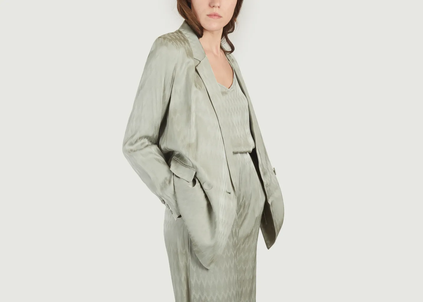 Blazer oversize en satin Dona Suncoo