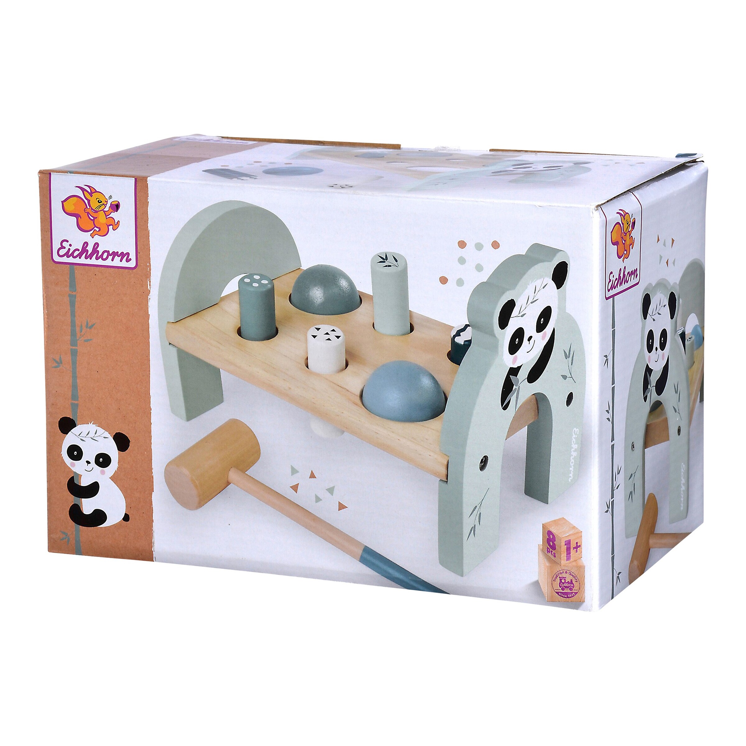 Eichhorn Klopfbank aus Holz Panda