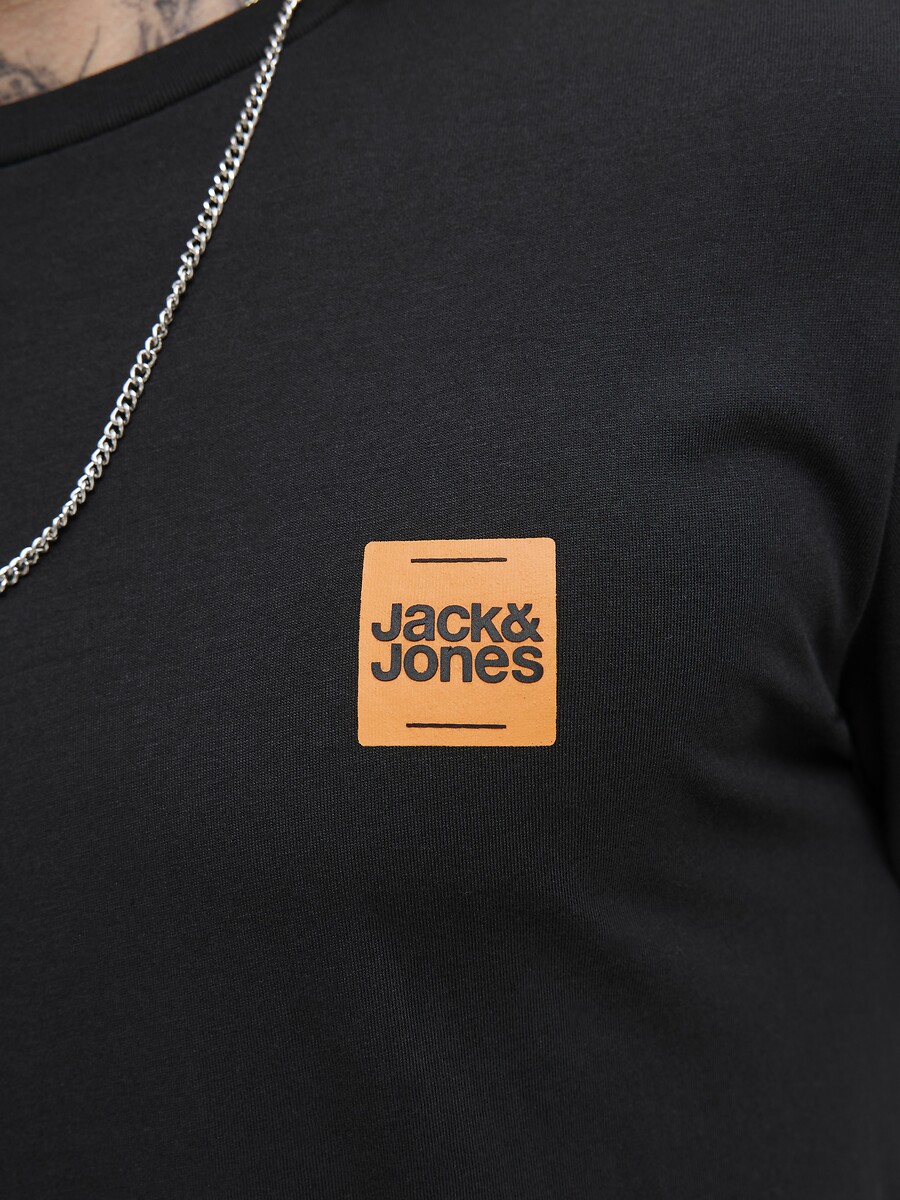 JACK & JONES<br>Camiseta de gola redonda com logotipo