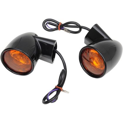 Clignotant Drag Specialties Bullet Style arrière (La paire) - Noir