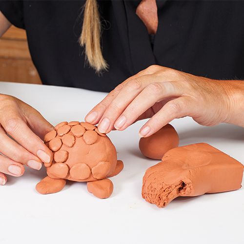 Creall luchthardende boetseerklei - 500 gr - terra-cotta