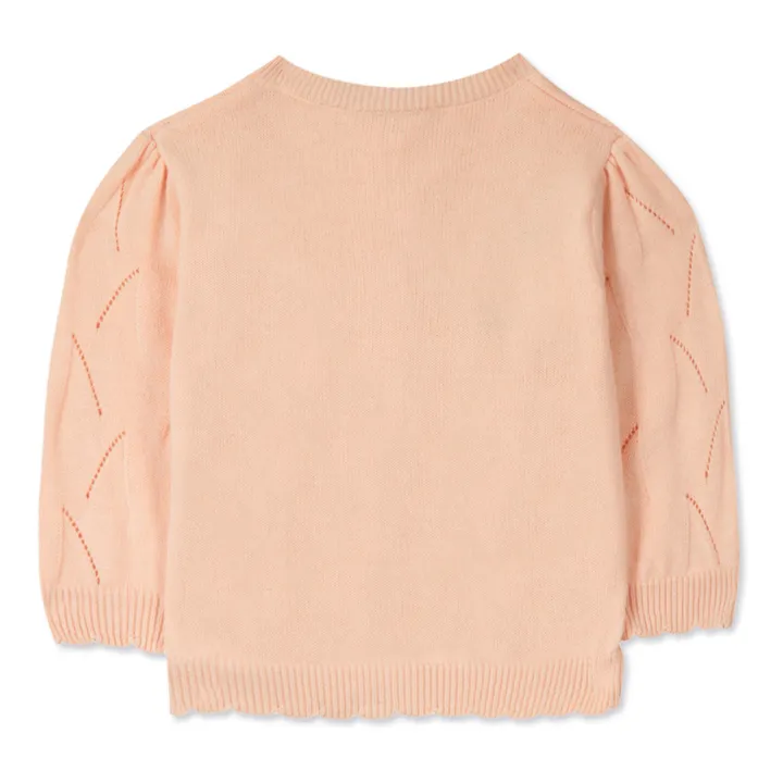 Tartine et Chocolat Cardigan Ajouré Fleuri | Abricot