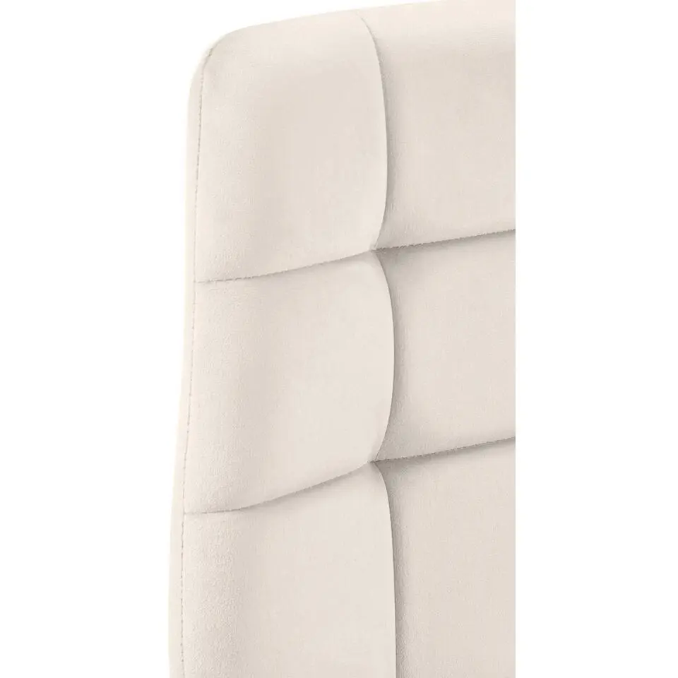 CLP Eetkamerstoel Antibes zwart Frame - Fluweel - cremewit
